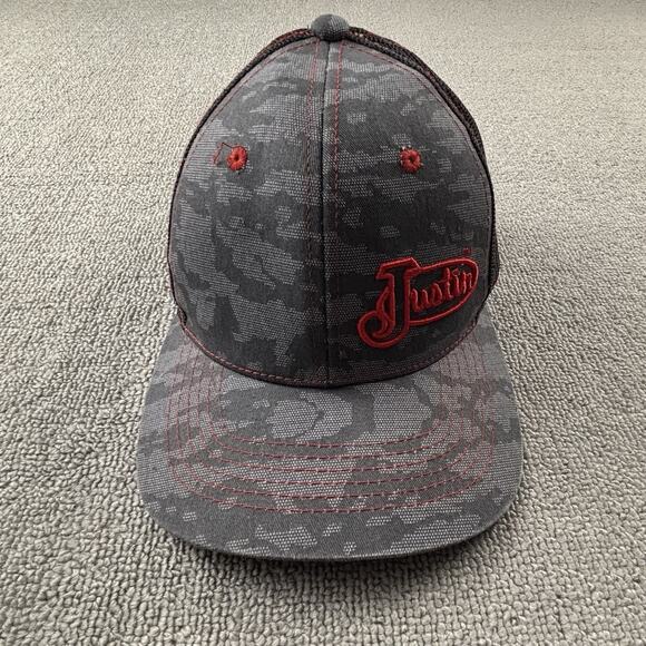 Justin Western Boots Hat Adult One Size Mesh Adjustabel Cap Casual Men's - Picture 1 of 6